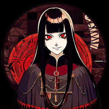 Vintage anime girl, vampire hunter | Art Board Print