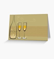 Champagne Bubbles Celebration Greeting Card
