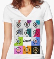 day6 every day6 Women's Fitted V-Neck T-Shirt