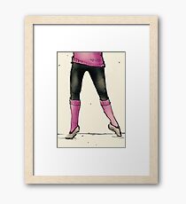 Dancing Feet Illustration Framed Print