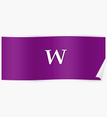 Letter W purple Poster