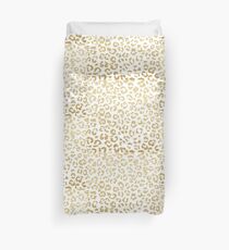 Modern leopard pattern luxury faux gold glitter Duvet Cover
