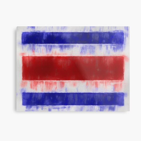 Costa Rica Flag Reworked No. 66, Series 1 Metal Print