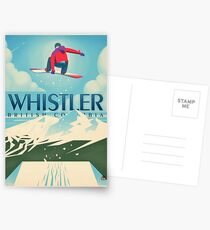"Snowboard Booter" Whistler, BC-Reise-Plakat Postkarten