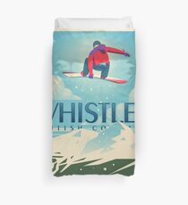 "Snowboard Booter" Whistler, BC Travel Poster Duvet Cover
