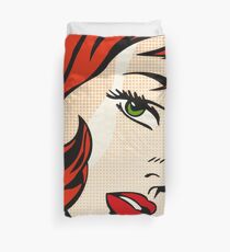 Redhead (Lichtenstein) Duvet Cover