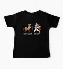 Your Aunt My Aunt Funny Cute dabbing Unicorn T-shirt Baby T-Shirt