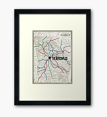 Die Walking Dead - Terminus Karte Gerahmtes Wandbild