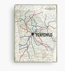The Walking Dead - Terminus Map Metal Print