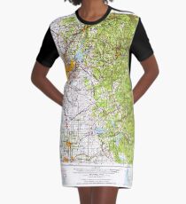USGS TOPO Map California CA Sacramento 299861 1957 250000 geo T-Shirt Kleid