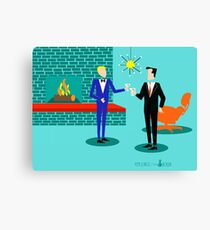 Mid Century Modern Gay Couple Canvas Print