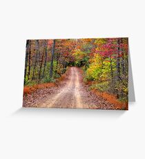Autumn Country Road Greeting Card