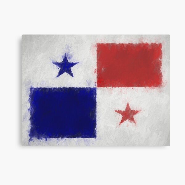 Panama Flag Reworked No. 66, Series 4 Metal Print