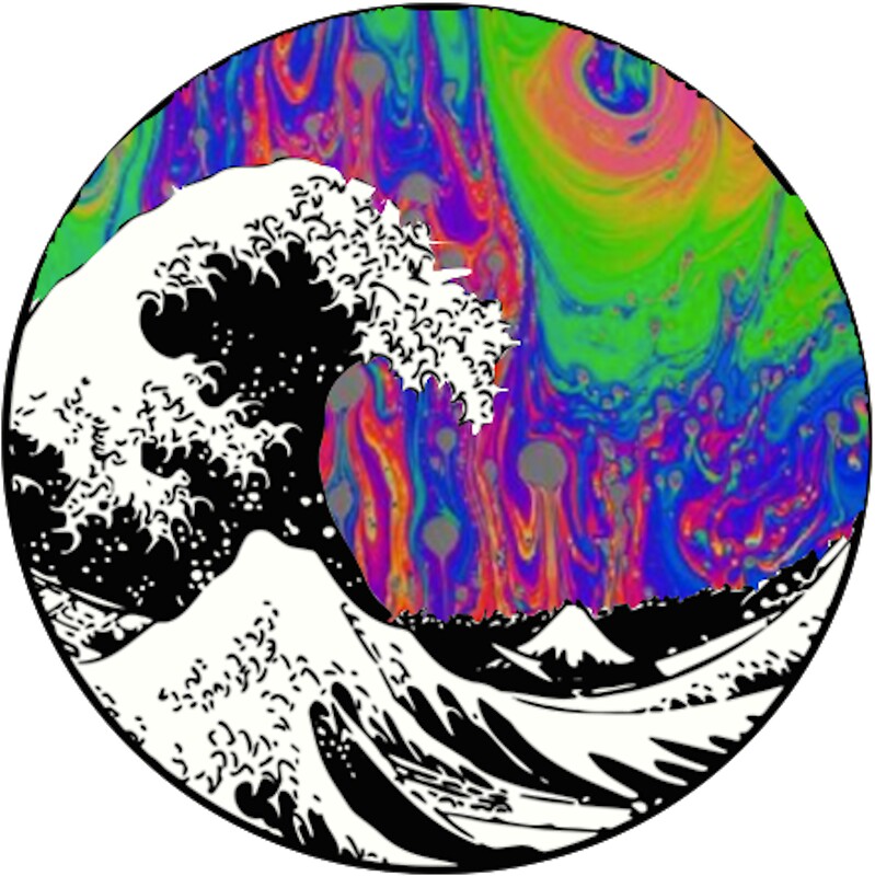 "Oil Slick Trippy Aesthetic Wave Tapestry" Stickers by ...