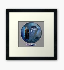 Dr. Who and TARDIS Framed Print