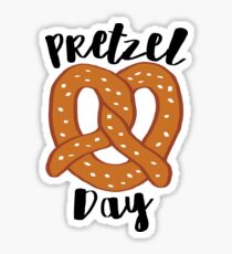 Pretzel Day Sticker