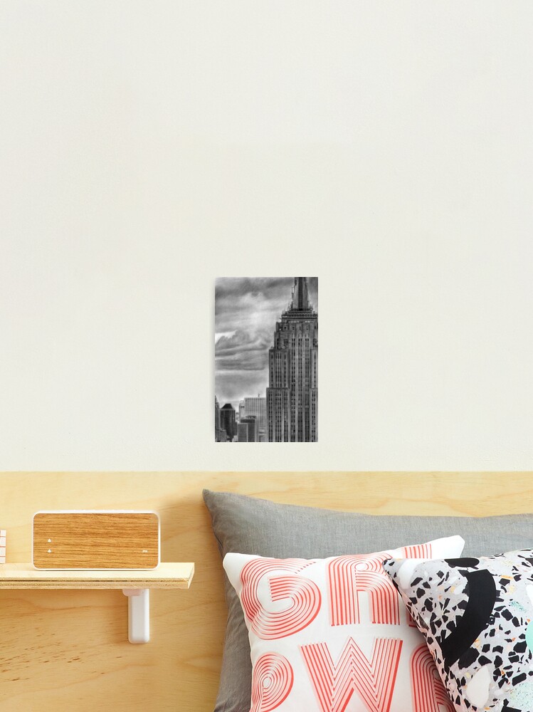 Empire State Building Dessin Au Crayon De New York Impression Photo