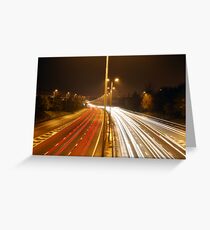 light trails Greeting Card