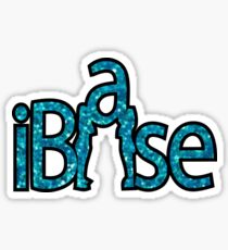 I BASE CHEER GLITTER BLUE Sticker
