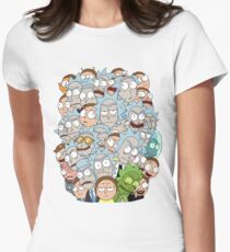 Rick and Morty - Outnumbered... Women's Fitted T-Shirt