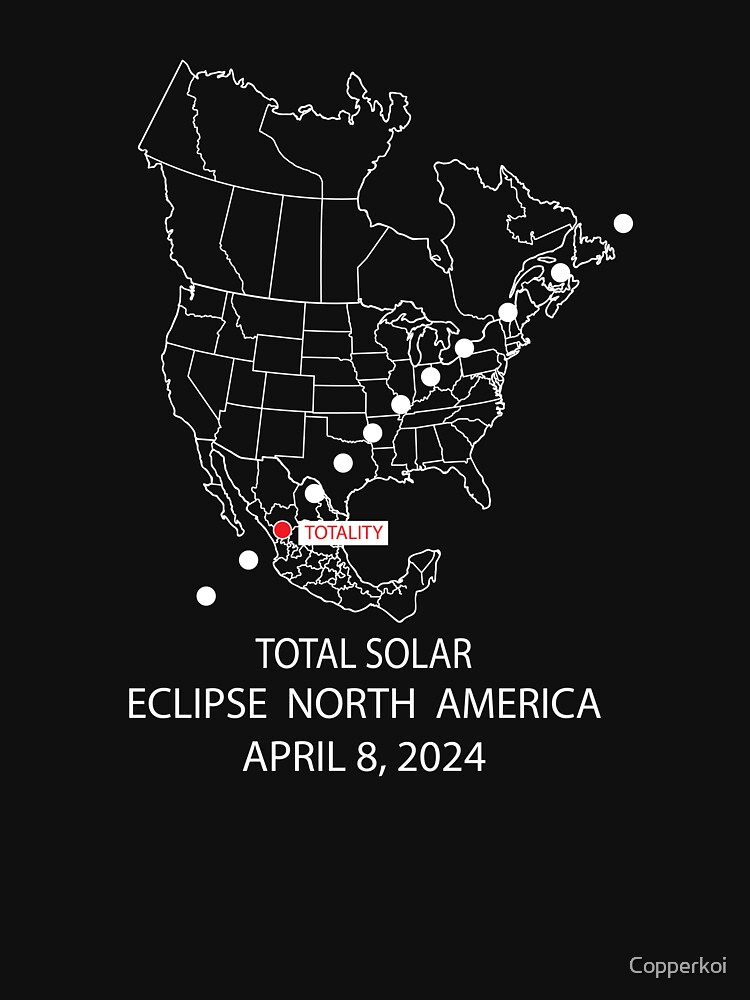 "Total Solar Eclipse Summer April 8th, 2024" TShirt by Copperkoi