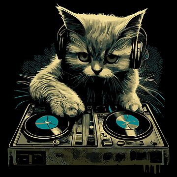 Cat DJ - Space Galaxy - DJ Cat - Deadmau5 - Deadmouse | Art Board Print