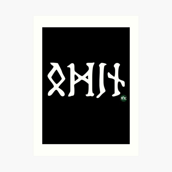 Odin in runes Art Print