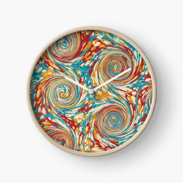 Book art: marbled endpapers – State Library Victoria Clock