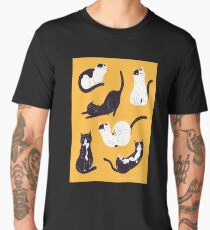 Outstanding Cats in Yellow Men's Premium T-Shirt