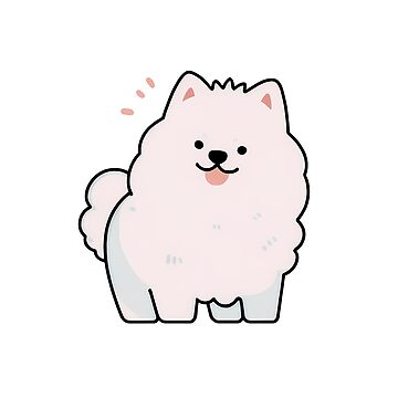 Surprised Samoyed Dog - Cute & Adorable Anime Sticker