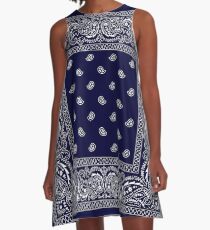 Bandana in Navy A-Line Dress