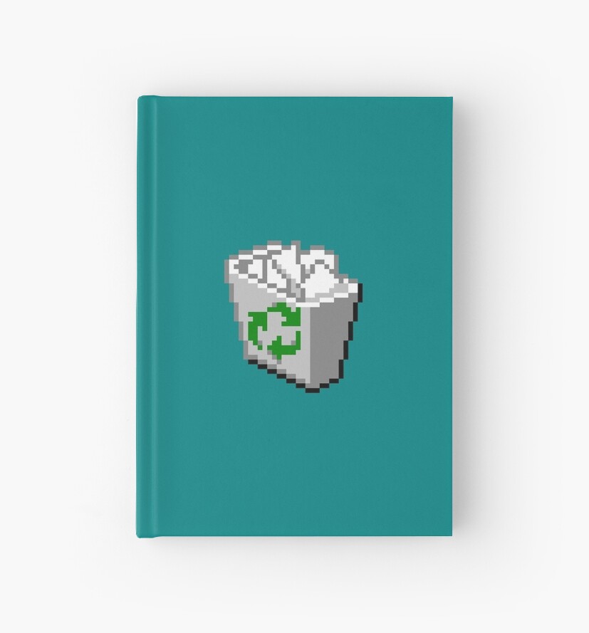 "Windows 95 / 98 Recycle Bin / Trash Can" Hardcover Journals by MattNovelli Redbubble