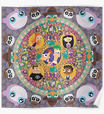 Phineas and Ferb Mandala Poster
