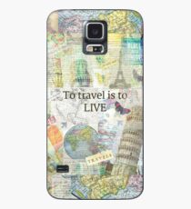 Funda/vinilo para Samsung Galaxy Para viajar ls para vivir cita