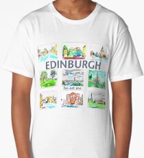Edinburgh in a panel of 9 at full colour Long T-Shirt