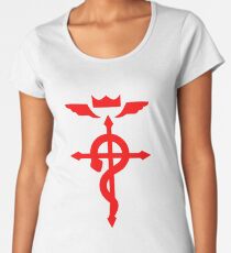 Fullmetal Alchemist Logo Red Premium Scoop T-Shirt