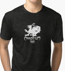 Chaosium Inc. Official T-Shirt (White Logo) Tri-blend T-Shirt