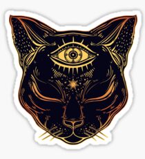 Egyptian Cat with Third Eye Open Sticker
