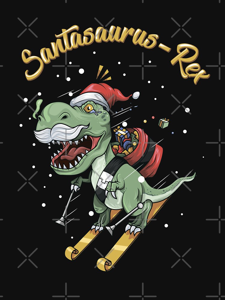 "T-Rex Santasaurus Rex - Dinosaur Santa Claus " T-shirt by fatamyfan1