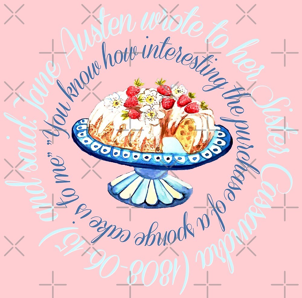 "Jane Austen cake quote, Bundt cake // Jane Austen cake quote // Jane