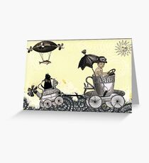 Emmet & Otis Go For A Ride Greeting Card