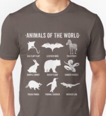 Simple Vintage Humor Funny Rare Animals of the World Unisex T-Shirt