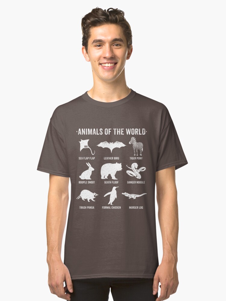 Alternative Ansicht von Einfache Vintage Humor Lustige seltene Tiere der Welt Classic T-Shirt