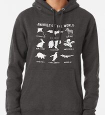 Einfache Vintage Humor Lustige seltene Tiere der Welt Hoodie