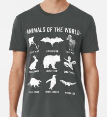 Einfache Vintage Humor Lustige seltene Tiere der Welt Premium T-Shirt