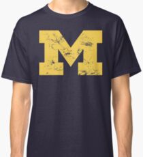 Vintage Michigan Block M Yellow Classic T-Shirt