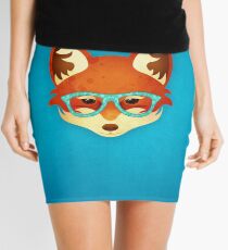 Hipster Fox: Blue Mini Skirt