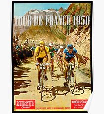 LE TOUR DE FRANKREICH; Vintage Fahrrad Racing Print Poster