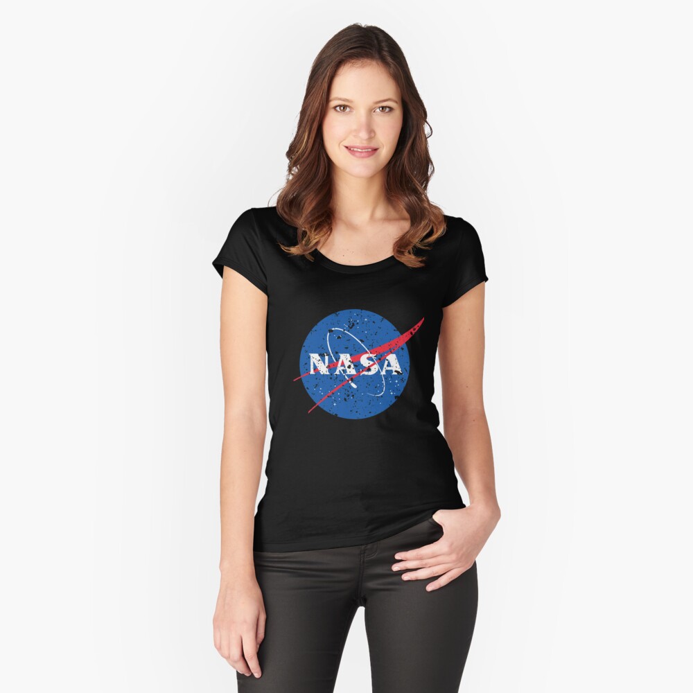official NASA meatball logo Fitted Scoop T-Shirt