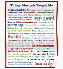 Dinge, die Musicals mir beibrachten Poster